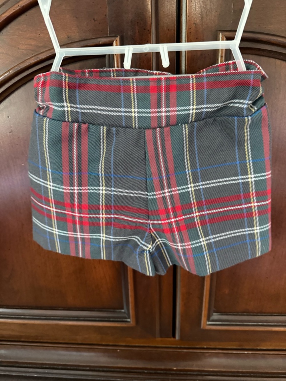 The Beaufort Bonnet Company Plaid Shorts 2T Girls Holiday Tartan High Waist - Picture 2 of 4